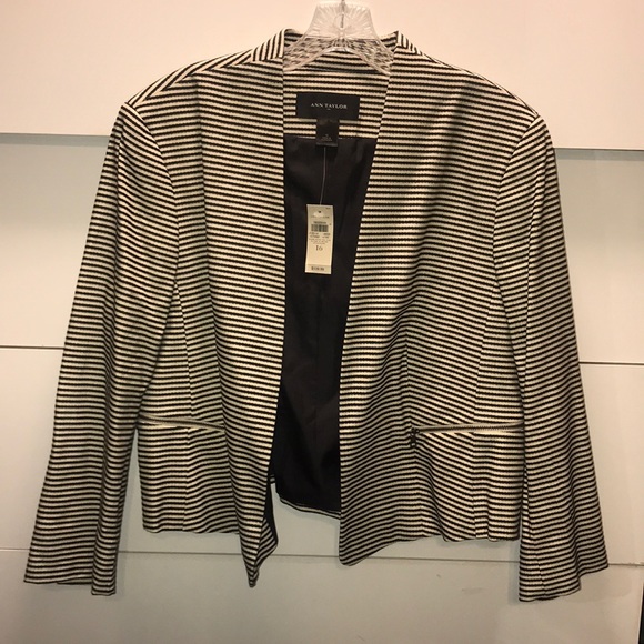 NWT Ann Taylor Stripped Blazer - Picture 1 of 4